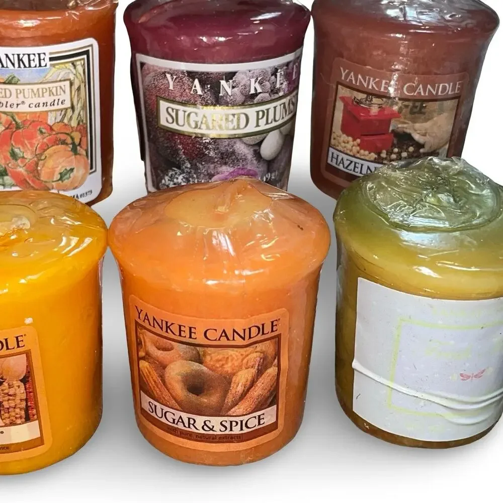 Lot of 10 Vintage Yankee Candle Votives Autumn Bakery Spice Coffee Shop HTF